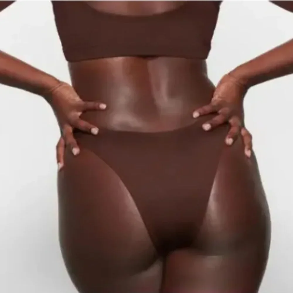 SKIMS Cheeky Tanga Cocoa Bikini Bottom--NWT--XL